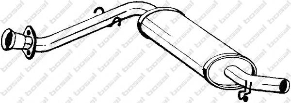 200011 Bosal Silenciador, parte dianteira