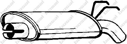 200499 Bosal Silenciador, parte traseira