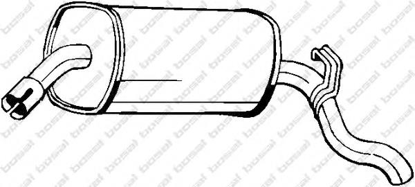  Silenciador, parte traseira Opel Omega A sedan (16, 17, 19) (1986 - 1994) A