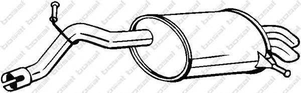 1609208680 Peugeot/Citroen Silenciador, parte traseira