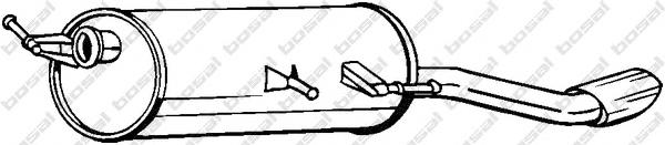 9800524980 Peugeot/Citroen Silenciador, parte traseira