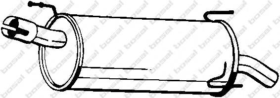 Silenciador, parte traseira 185201 Bosal