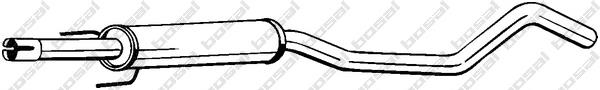 13107571 Opel Silenciador, parte central