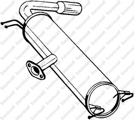 Silenciador, parte traseira 228487 Bosal