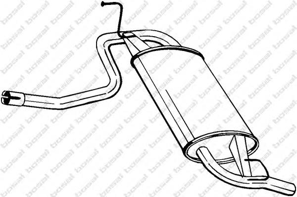 1430061G22 Suzuki Silenciador, parte traseira