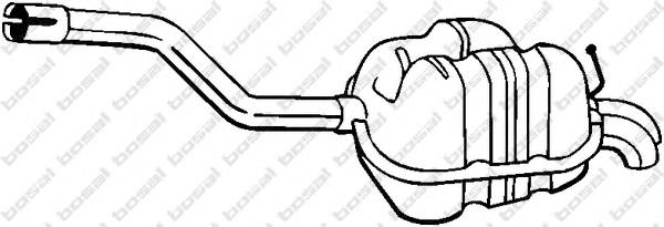 Silenciador, parte traseira 233163 Bosal