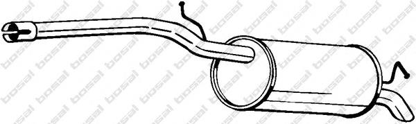 Silenciador, parte traseira 280161 Bosal