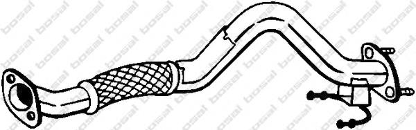 Tubo de admissão dianteiro (calças) do silenciador Bosal 750213