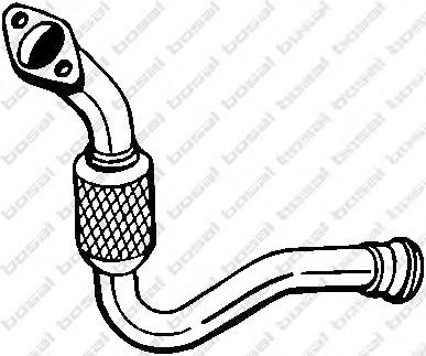 Tubo de admissão dianteiro (calças) do silenciador Bosal 713253