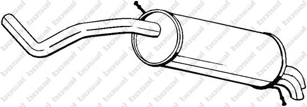 278107 Bosal Silenciador, parte traseira