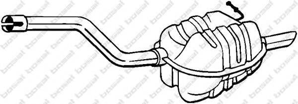 1K5253609A VAG Silenciador, parte traseira