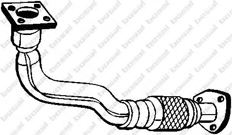 Tubo de admissão dianteiro (calças) do silenciador 1H0253087Q VAG