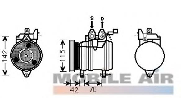 Compressor de aparelho de ar condicionado Hyundai/Kia KP1AA03