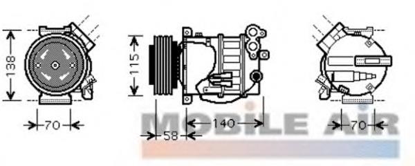 36002114 Volvo Compressor de aparelho de ar condicionado
