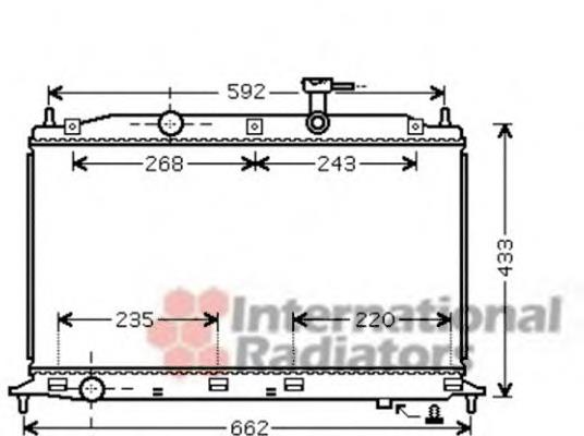 82002188 VAN Wezel Radiador de esfriamento de motor
