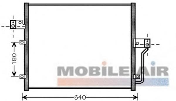 Radiador de aparelho de ar condicionado 6840009002 Ssang Yong