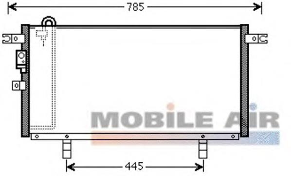 Radiador de aparelho de ar condicionado para Mitsubishi Pajero PININ H60, H70