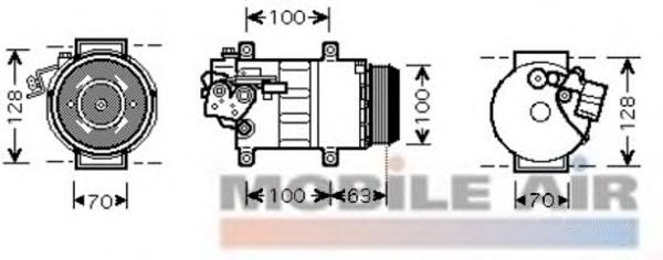Compressor de aparelho de ar condicionado A001230351180 Mercedes