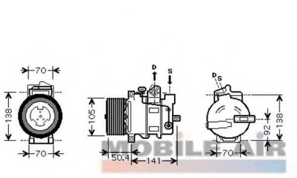 Compressor de aparelho de ar condicionado A002230531180 Mercedes