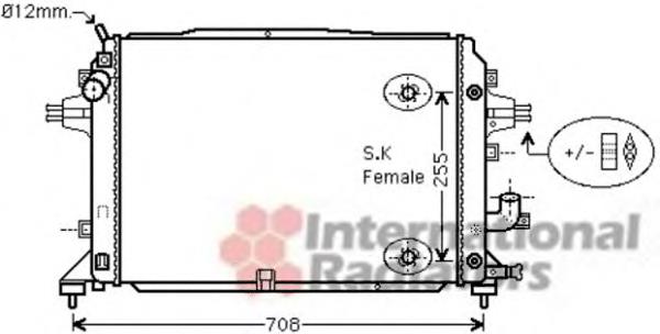 Radiador de esfriamento de motor 13171429 Opel