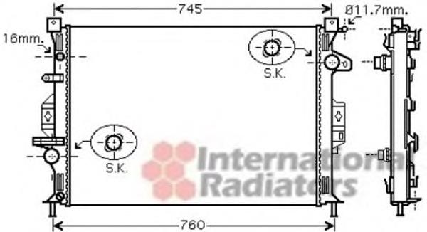 Radiador de esfriamento de motor Volvo 31368299