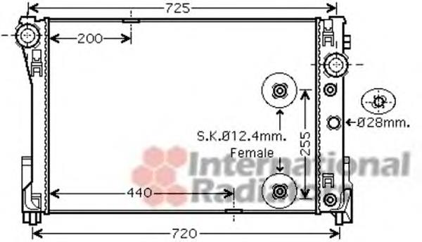 Radiador de esfriamento de motor A2045000203 Mercedes