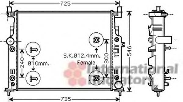 Radiador de esfriamento de motor A2515000503 Mercedes
