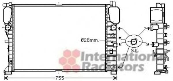 Radiador de esfriamento de motor Mercedes 2115000802