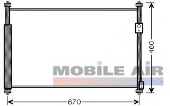 Radiador de aparelho de ar condicionado AC490000S Mahle Original