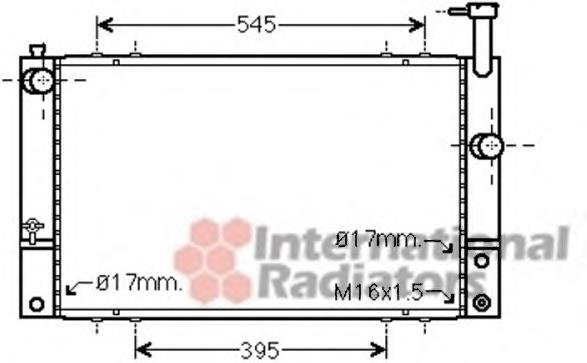 Radiador de esfriamento de motor 1604121281 Toyota