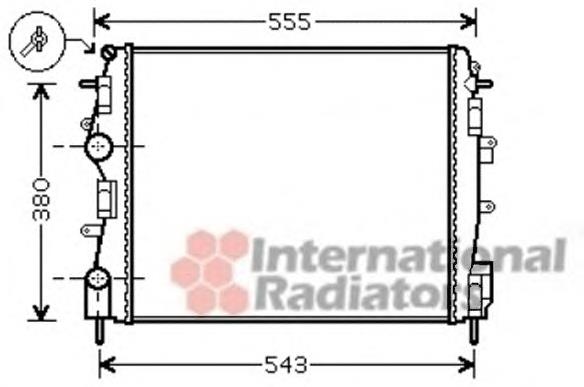 Radiador de esfriamento de motor Renault (RVI) 8200384071