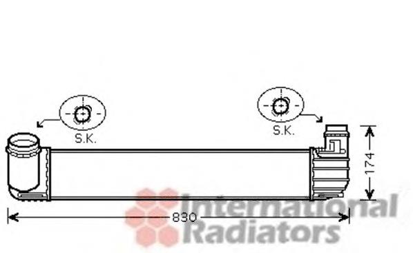 Radiador de intercooler 144960022R Renault (RVI)