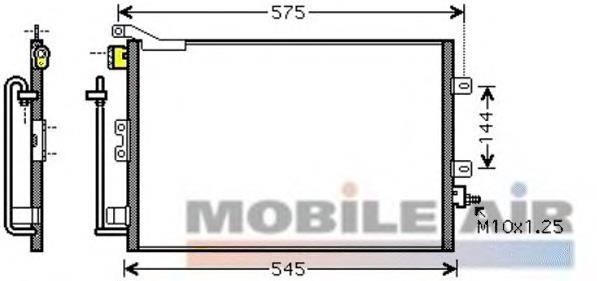 Radiador de aparelho de ar condicionado 8200443897 Renault (RVI)