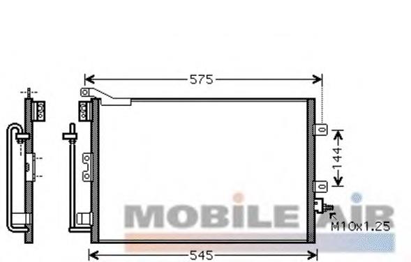 Radiador de aparelho de ar condicionado AC721000S Mahle Original