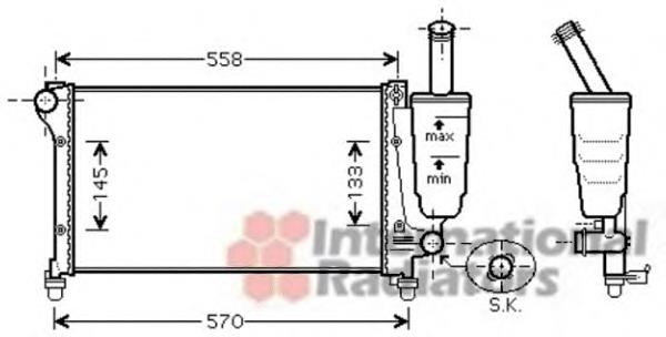Radiador de esfriamento de motor 51773189 Fiat/Alfa/Lancia