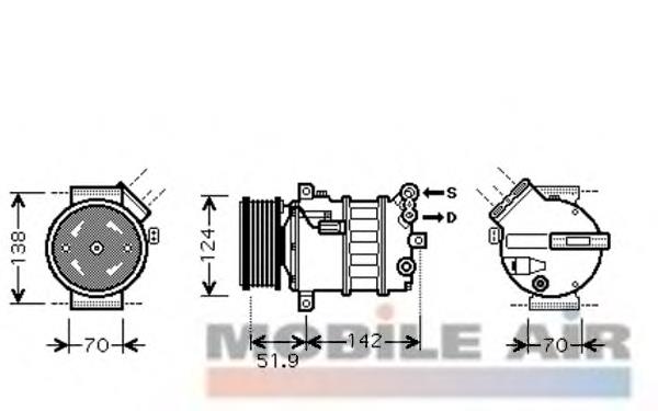 813622 VALEO Compressor de aparelho de ar condicionado