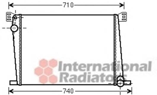 Radiador de esfriamento de motor 735480 VALEO