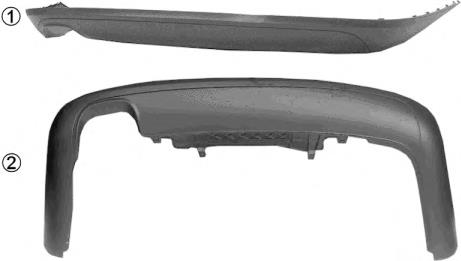 3C5807521J VAG Spoiler do pára-choque traseiro