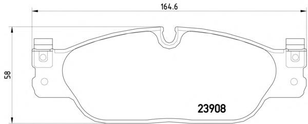 Sapatas do freio dianteiras de disco Jaguar XR858178