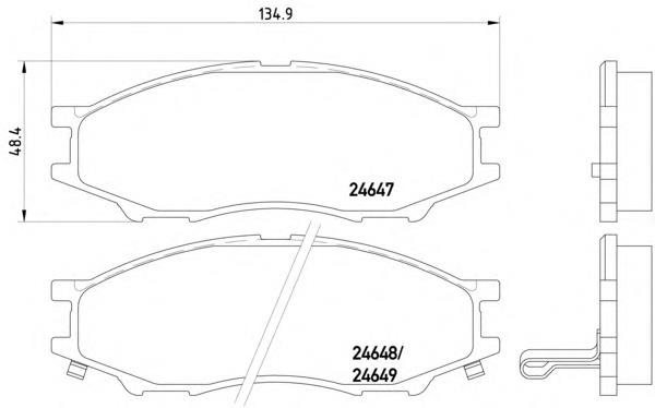 Sapatas do freio dianteiras de disco Nissan/Infiniti AY040NS073 preço, a partir de 35,28 USD