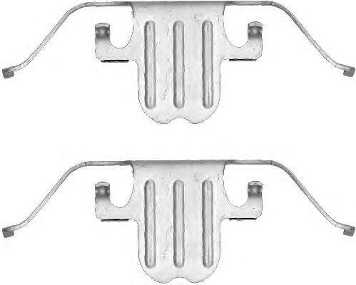 Kit de molas de fixação de sapatas de disco dianteiras 34116776526 BMW