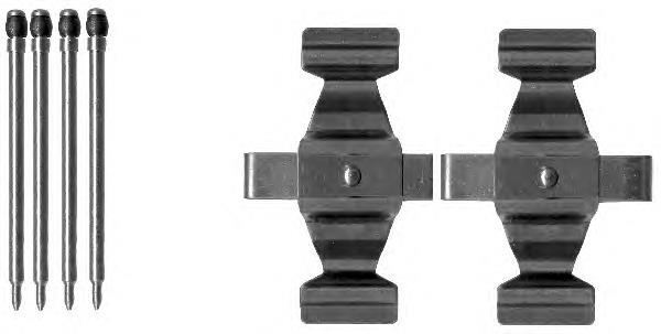 Kit de molas de fixação de sapatas de disco dianteiras A0004219891 Mercedes