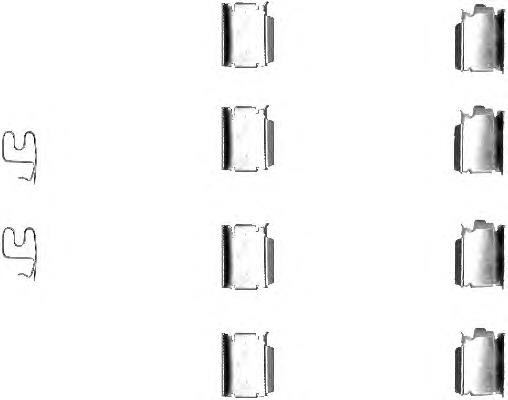 Kit de molas de fixação de sapatas de disco dianteiras Chrysler 00K68003705AA preço, a partir de 4,16 USD