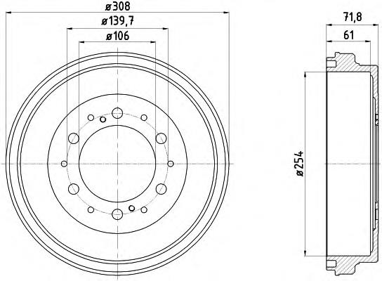 Tambor do freio traseiro Delphi BF590 preço, a partir de 81,75 USD