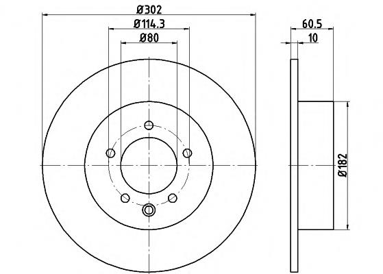 Compre CD7763S Bremsi Disco do freio traseiro