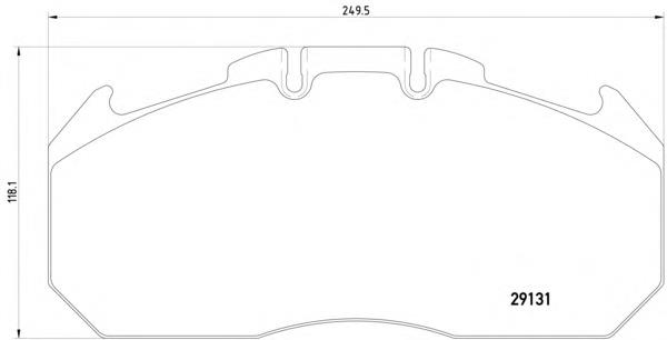 Sapatas do freio dianteiras de disco PB3002 Brembo