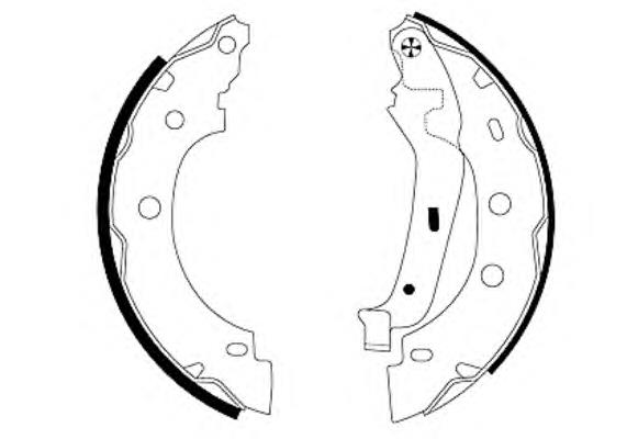 Sapatas do freio traseiras de tambor, montadas com cilindros, kit Renault (RVI) 8671016167 preço, a partir de 102,86 USD
