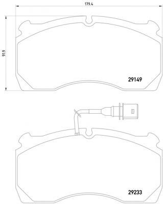 Sapatas do freio dianteiras de disco Wabco 12999791 preço, a partir de 119,72 USD