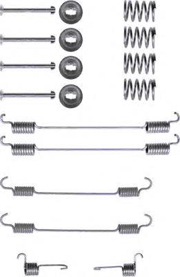 Kit de montagem das sapatas traseiras de tambor 7701205521 Renault (RVI)