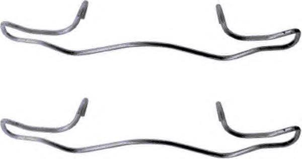 Kit de molas de fixação de sapatas de disco dianteiras 9947372 Fiat/Alfa/Lancia